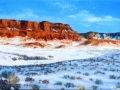 Winter at Red Bluff Ranch small oil